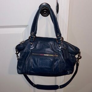 Coach Dark Blue Leather Shoulder Bag